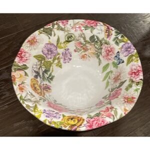 Michel Design Works Melamine Serveware Large Serving Bowl‎ Sweet Floral Melody